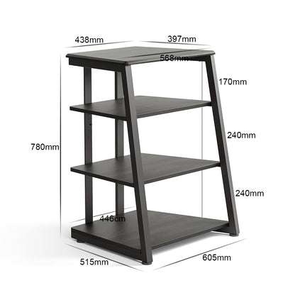 4-Tier Spatial Audio Rack — Compact Yet Capable Media Tower