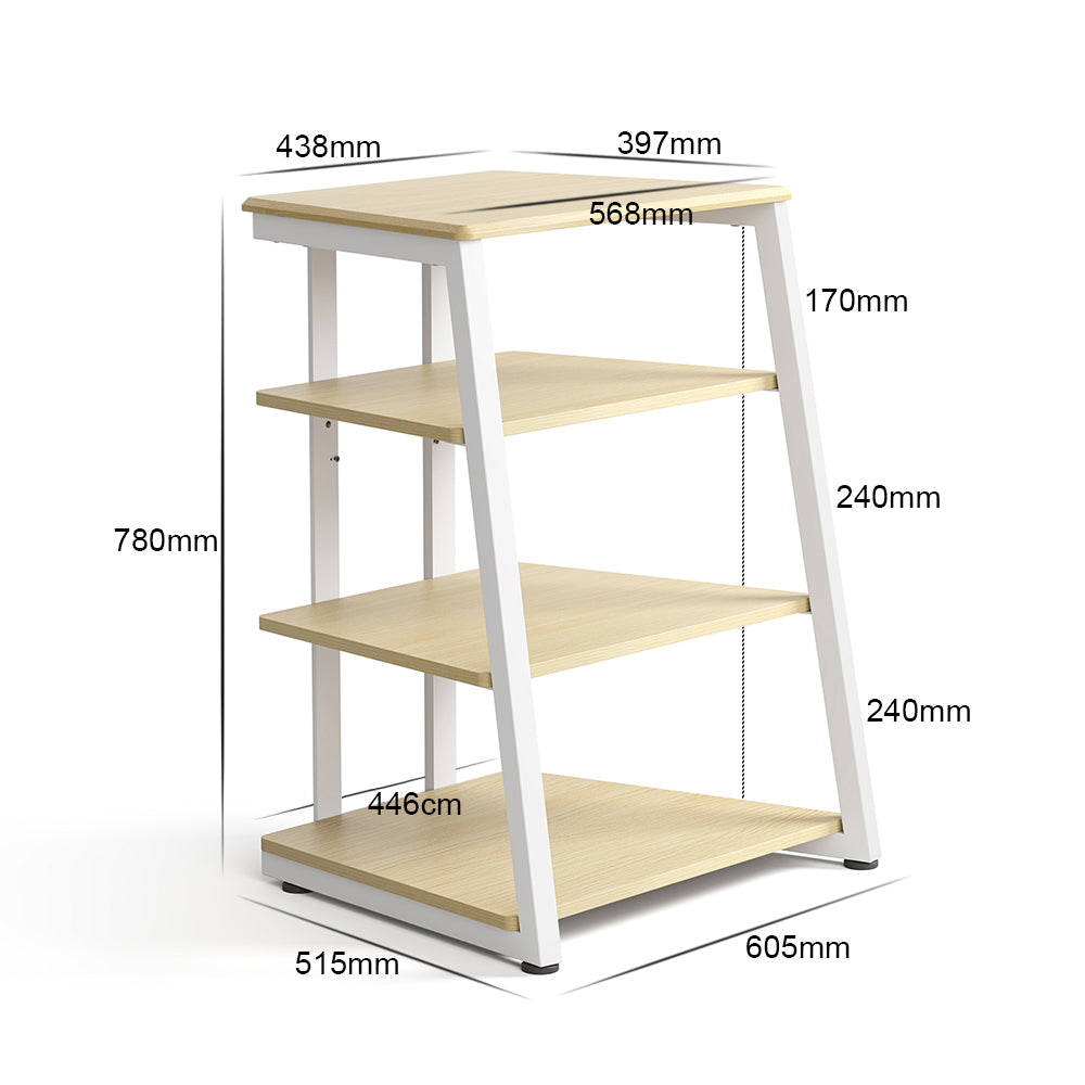 4-Tier Spatial Audio Rack — Compact Yet Capable Media Tower