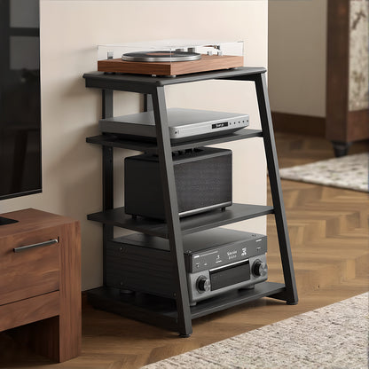 4-Tier Spatial Audio Rack — Compact Yet Capable Media Tower