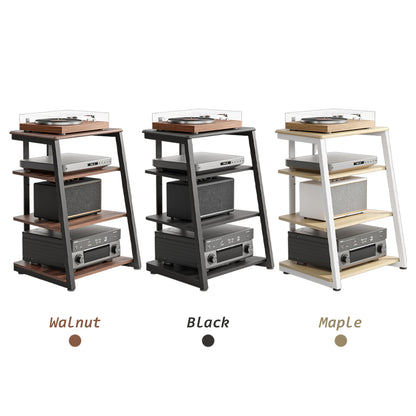 4-Tier Spatial Audio Rack — Compact Yet Capable Media Tower