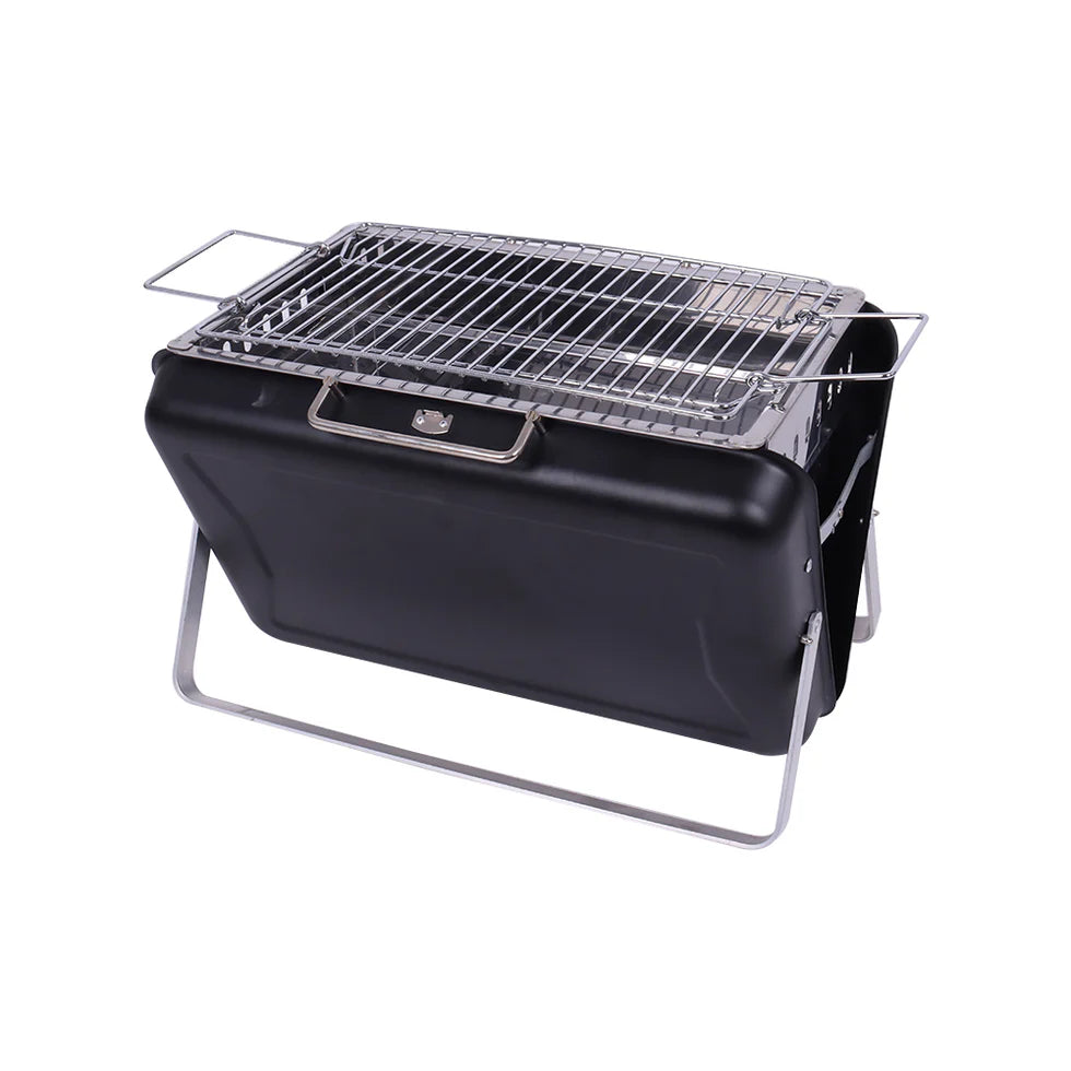 Portable Brief Case BBQ Charcoal Grill – Outdoor Garden, Compact Suitcase Design, Premium Cooking Equipment