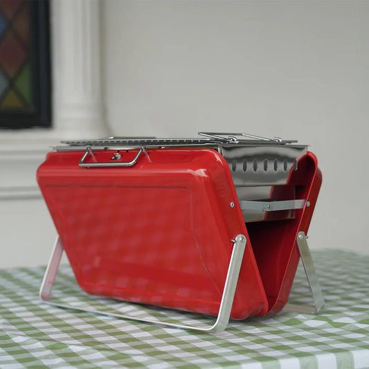 Portable Brief Case BBQ Charcoal Grill – Outdoor Garden, Compact Suitcase Design, Premium Cooking Equipment