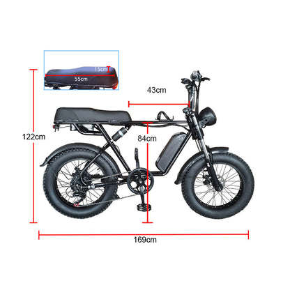 750W 48V 20-inch Electric Bike – Compact & Urban-Ready