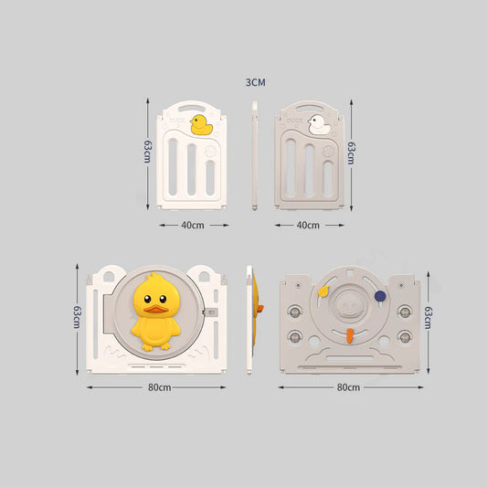 Urban Culture Homes Multiple Gameplay Foldable Children's Playpen | Modular Play Center with Activities & Mat