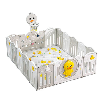 Urban Culture Homes Multiple Gameplay Foldable Children's Playpen | Modular Play Center with Activities & Mat