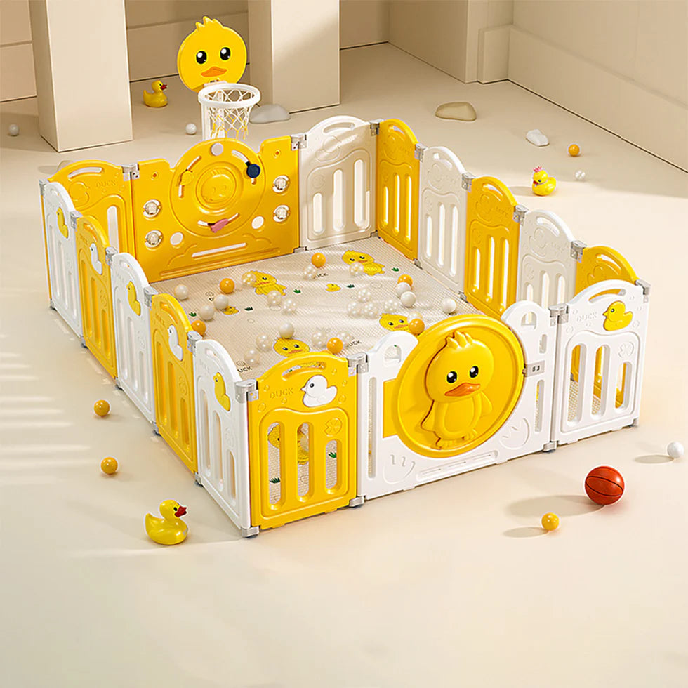 Urban Culture Homes Multiple Gameplay Foldable Children's Playpen | Modular Play Center with Activities & Mat