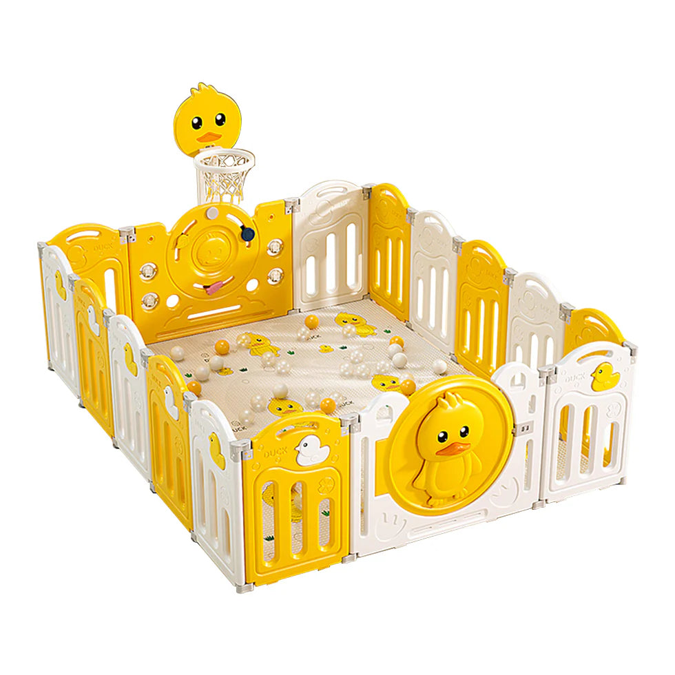 Urban Culture Homes Multiple Gameplay Foldable Children's Playpen | Modular Play Center with Activities & Mat