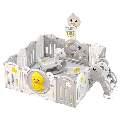 Urban Culture Homes Multiple Gameplay Foldable Children's Playpen | Modular Play Center with Activities & Mat