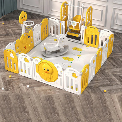 Urban Culture Homes Multiple Gameplay Foldable Children's Playpen | Modular Play Center with Activities & Mat