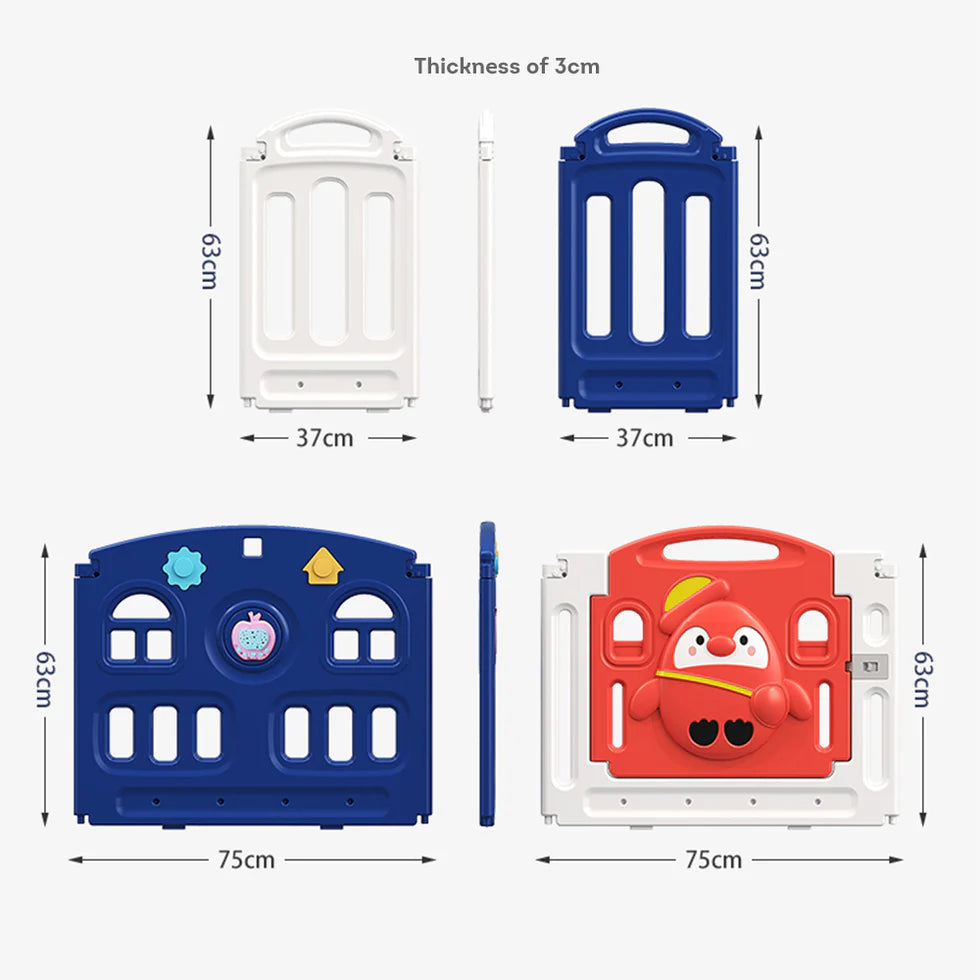 Urban Culture Homes Foldable Children's Playpen with Mat | Safe Play Space for Infants & Toddlers