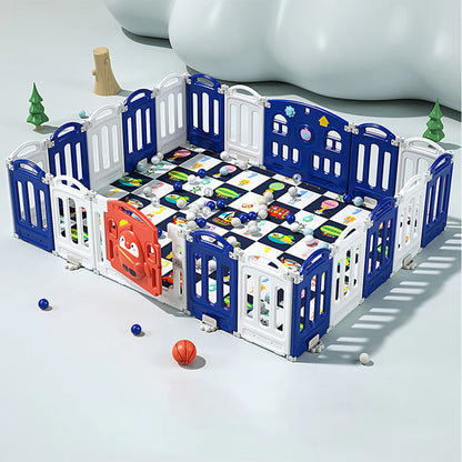 Urban Culture Homes Foldable Children's Playpen with Mat | Safe Play Space for Infants & Toddlers