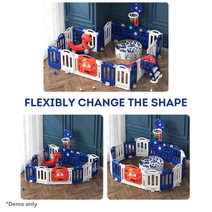 Urban Culture Homes Foldable Children's Playpen with Mat | Safe Play Space for Infants & Toddlers