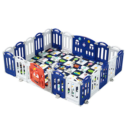 Urban Culture Homes Foldable Children's Playpen with Mat | Safe Play Space for Infants & Toddlers