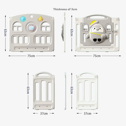 Urban Culture Homes Foldable Children's Playpen with Mat | Safe Play Space for Infants & Toddlers