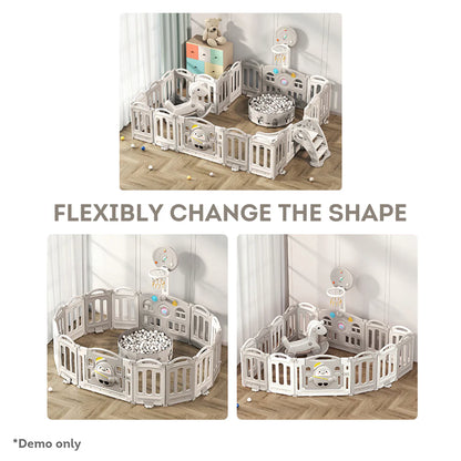 Urban Culture Homes Foldable Children's Playpen with Mat | Safe Play Space for Infants & Toddlers