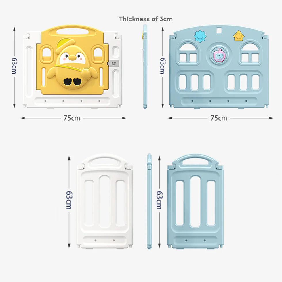 Urban Culture Homes Foldable Children's Playpen with Mat | Safe Play Space for Infants & Toddlers