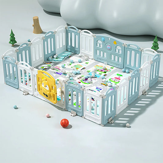 Urban Culture Homes Foldable Children's Playpen with Mat | Safe Play Space for Infants & Toddlers