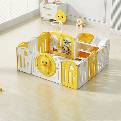 Urban Culture Homes Multiple Gameplay Foldable Children's Playpen | Modular Play Center with Activities & Mat