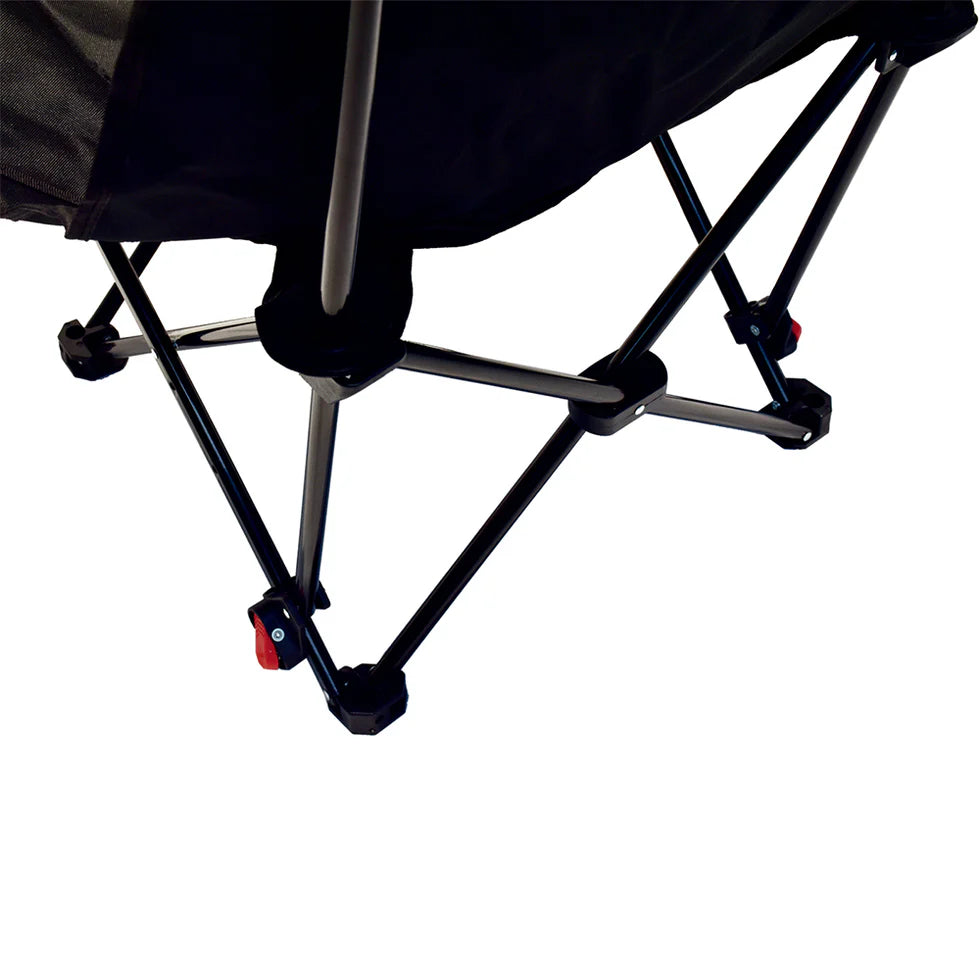 Reinforced Steel Frame Foldable Camping Chair – 3-Height Adjustable, Extendable Footrest, 120kg Capacity