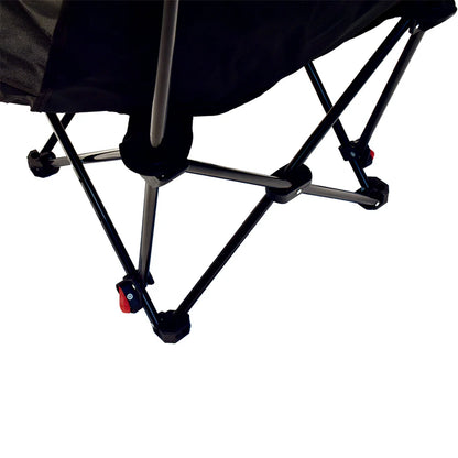 Reinforced Steel Frame Foldable Camping Chair – 3-Height Adjustable, Extendable Footrest, 120kg Capacity