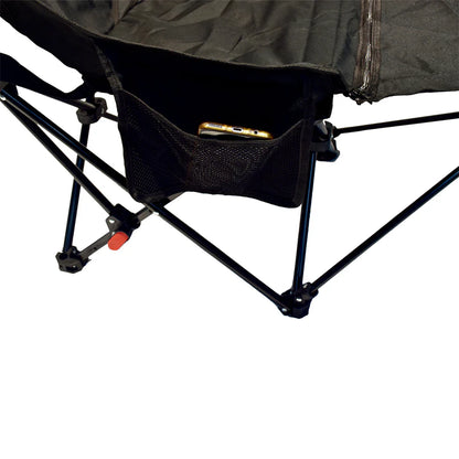Reinforced Steel Frame Foldable Camping Chair – 3-Height Adjustable, Extendable Footrest, 120kg Capacity