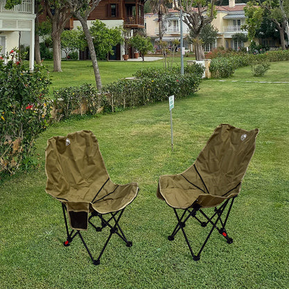 Reinforced Steel Frame Foldable Camping Chair – 3-Height Adjustable, Extendable Footrest, 120kg Capacity