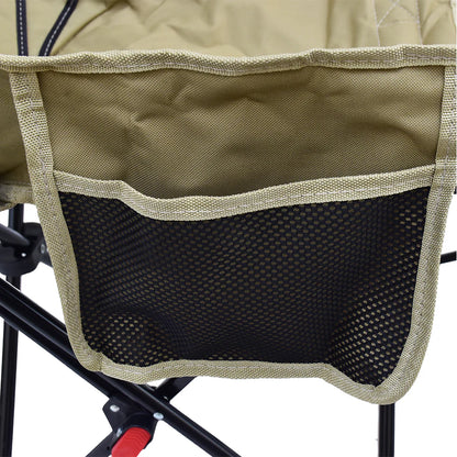 Reinforced Steel Frame Foldable Camping Chair – 3-Height Adjustable, Extendable Footrest, 120kg Capacity