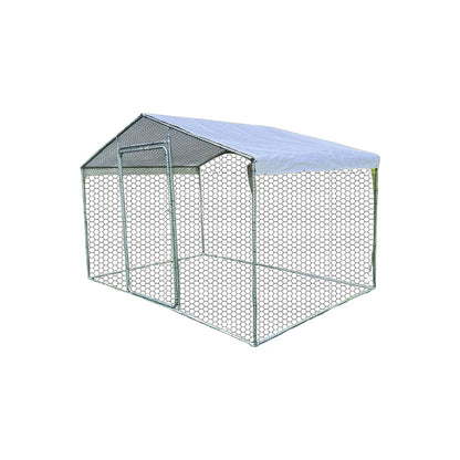 Chicken Run Enclosure with Cover | Galvanized Wire Mesh Cage