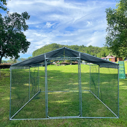 Chicken Run Enclosure with Cover | Galvanized Wire Mesh Cage