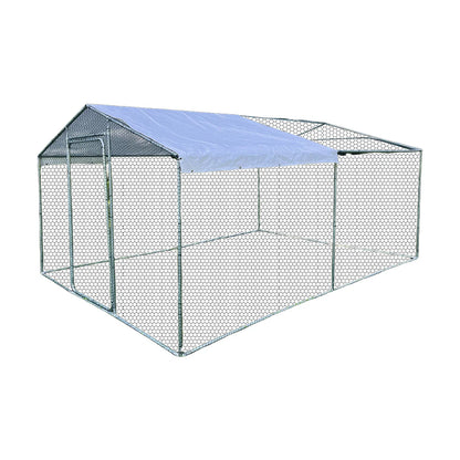Chicken Run Enclosure with Cover | Galvanized Wire Mesh Cage