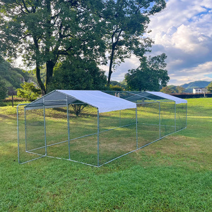 Chicken Run Enclosure with Cover | Galvanized Wire Mesh Cage