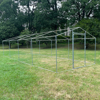 Chicken Run Enclosure with Cover | Galvanized Wire Mesh Cage