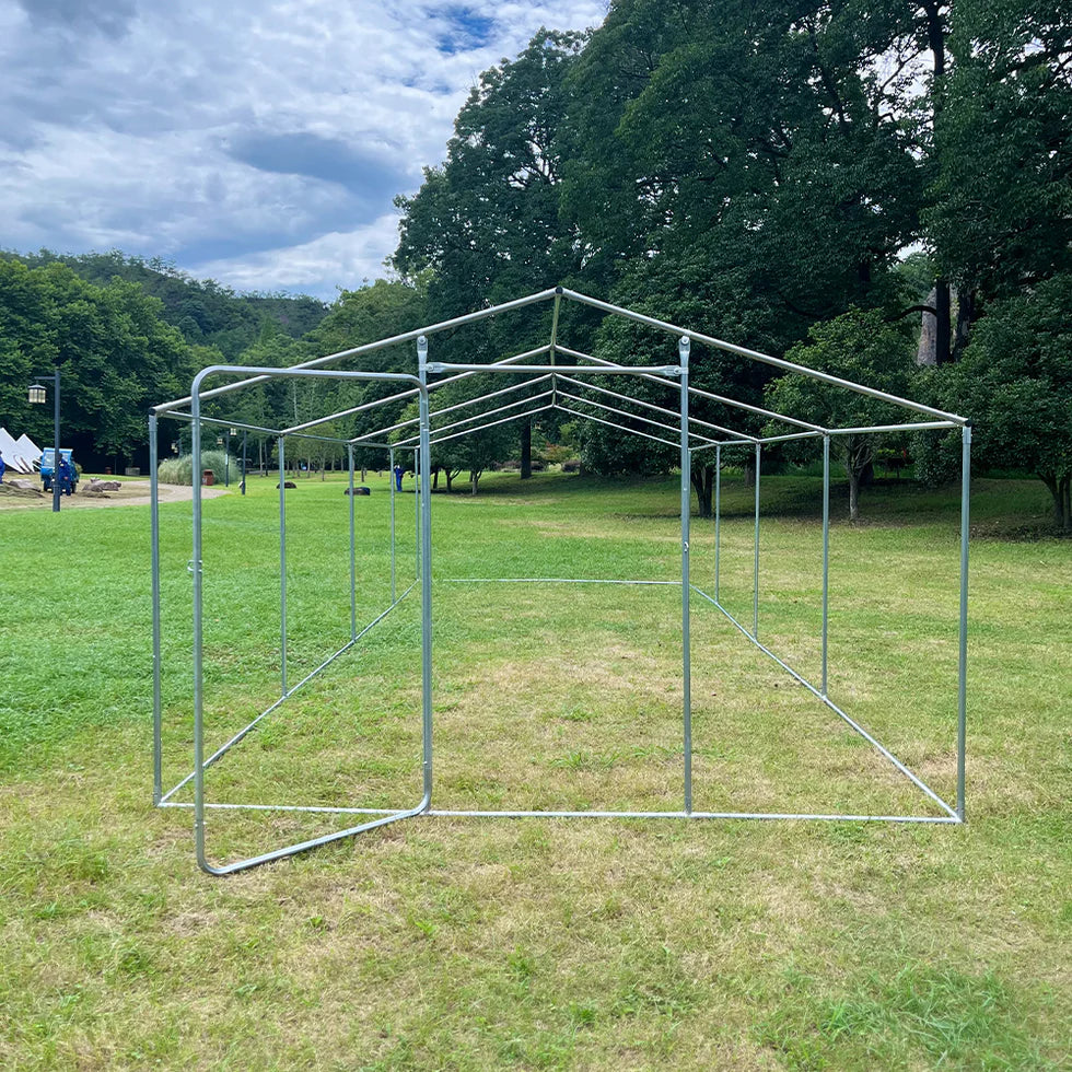 Chicken Run Enclosure with Cover | Galvanized Wire Mesh Cage