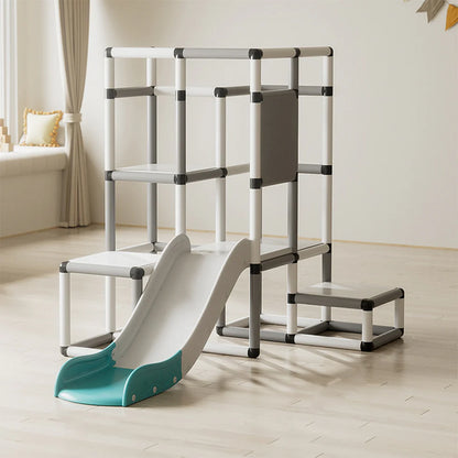 Urban Culture Homes Children's Climbing Frame With Slide | Modular Indoor/Outdoor Play Structure with Multiple Configurations