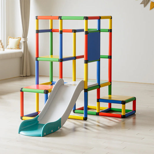 Urban Culture Homes Children's Climbing Frame With Slide | Modular Indoor/Outdoor Play Structure with Multiple Configurations