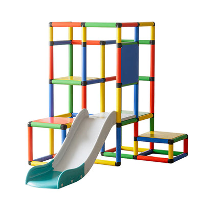 Urban Culture Homes Children's Climbing Frame With Slide | Modular Indoor/Outdoor Play Structure with Multiple Configurations