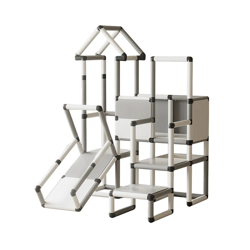Urban Culture Homes Children's Climbing Frame With Slide | Modular Indoor/Outdoor Play Structure with Multiple Configurations