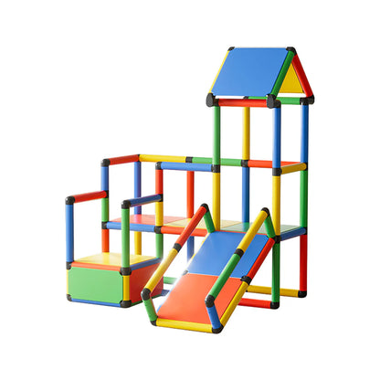 Urban Culture Homes Children's Climbing Frame With Slide | Modular Indoor/Outdoor Play Structure with Multiple Configurations