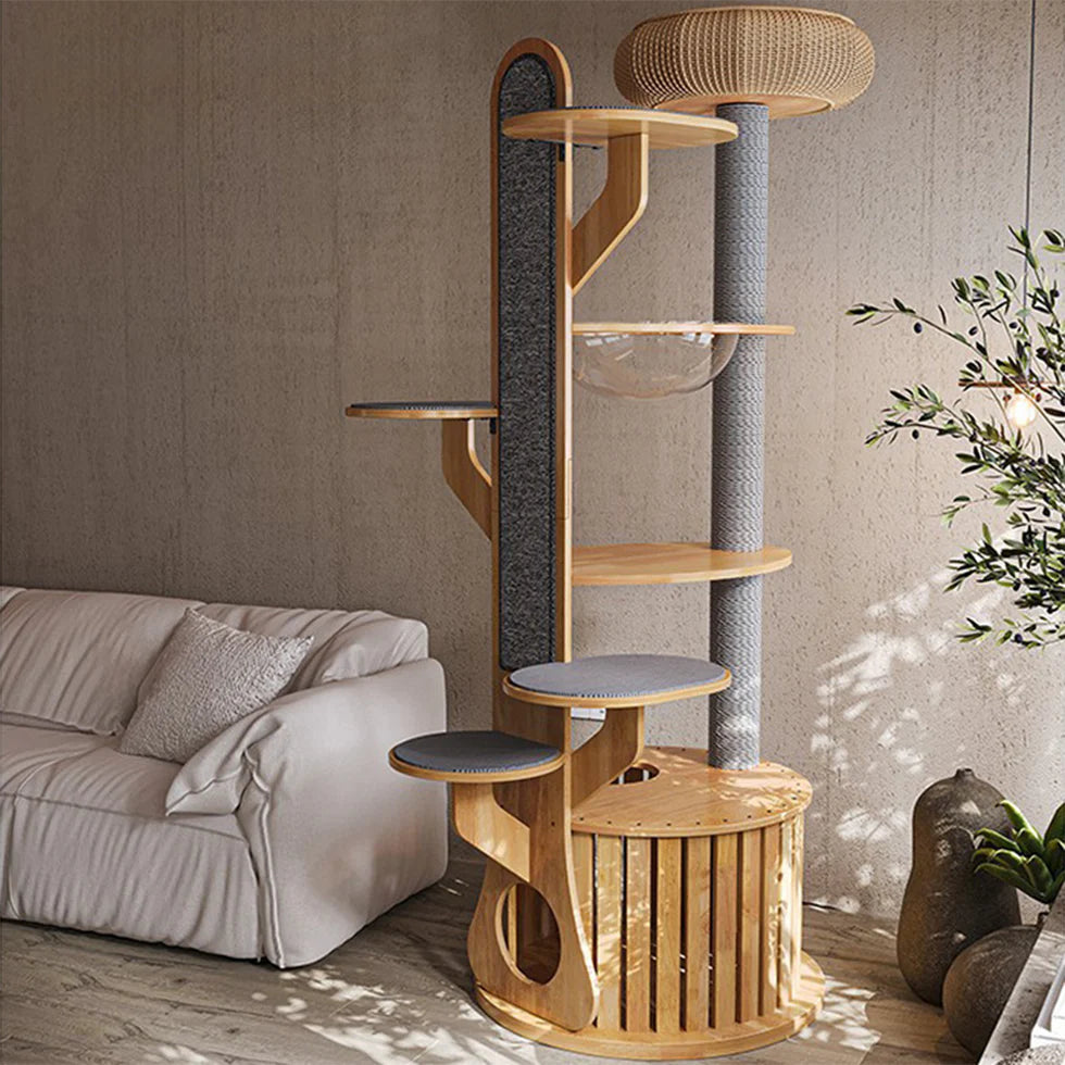 Multi-Functional Cat Tree | 190cm MDF Tower
