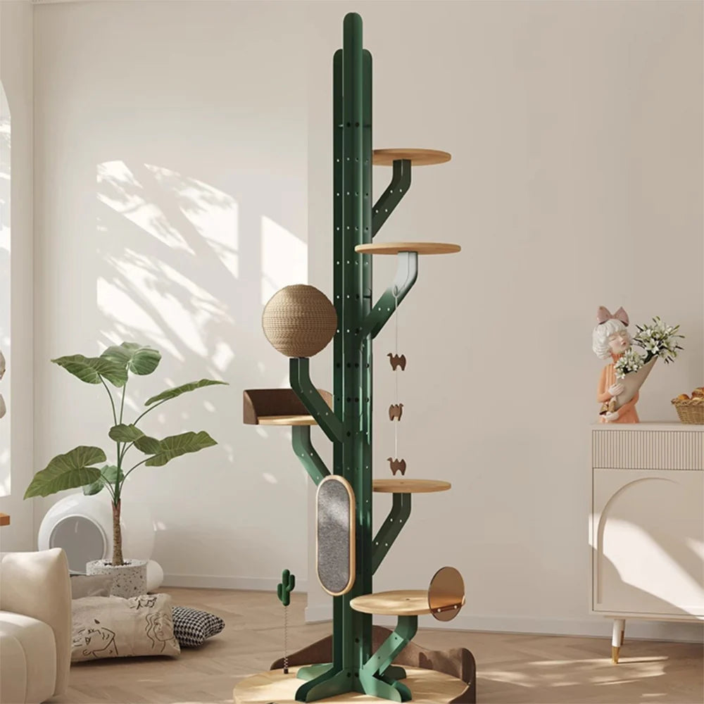 Cactus Cat Tower 201cm | Carbon Steel Multi-Level Climbing Tree