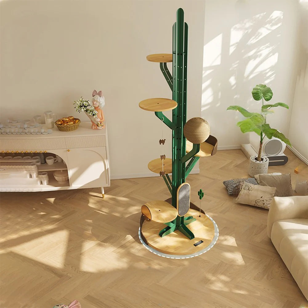 Cactus Cat Tower 201cm | Carbon Steel Multi-Level Climbing Tree