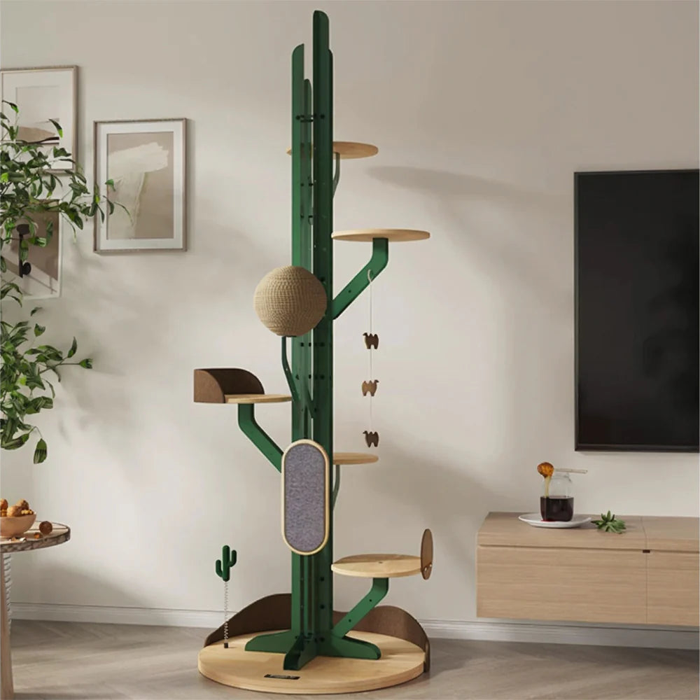 Cactus Cat Tower 201cm | Carbon Steel Multi-Level Climbing Tree