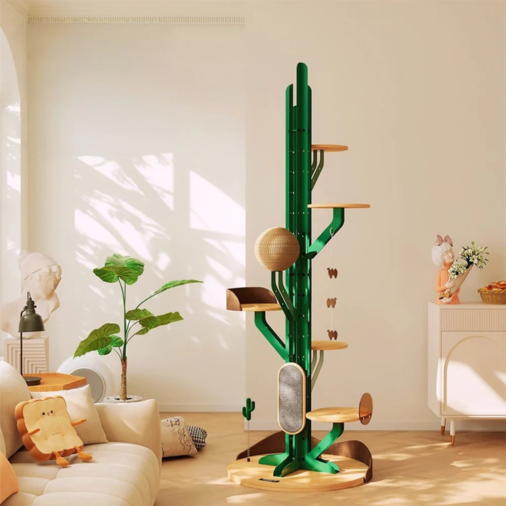 Cactus Cat Tower 201cm | Carbon Steel Multi-Level Climbing Tree