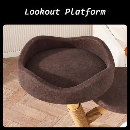 Tree Hollow Cat Tower 115cm | Multi-Level Climbing Structure