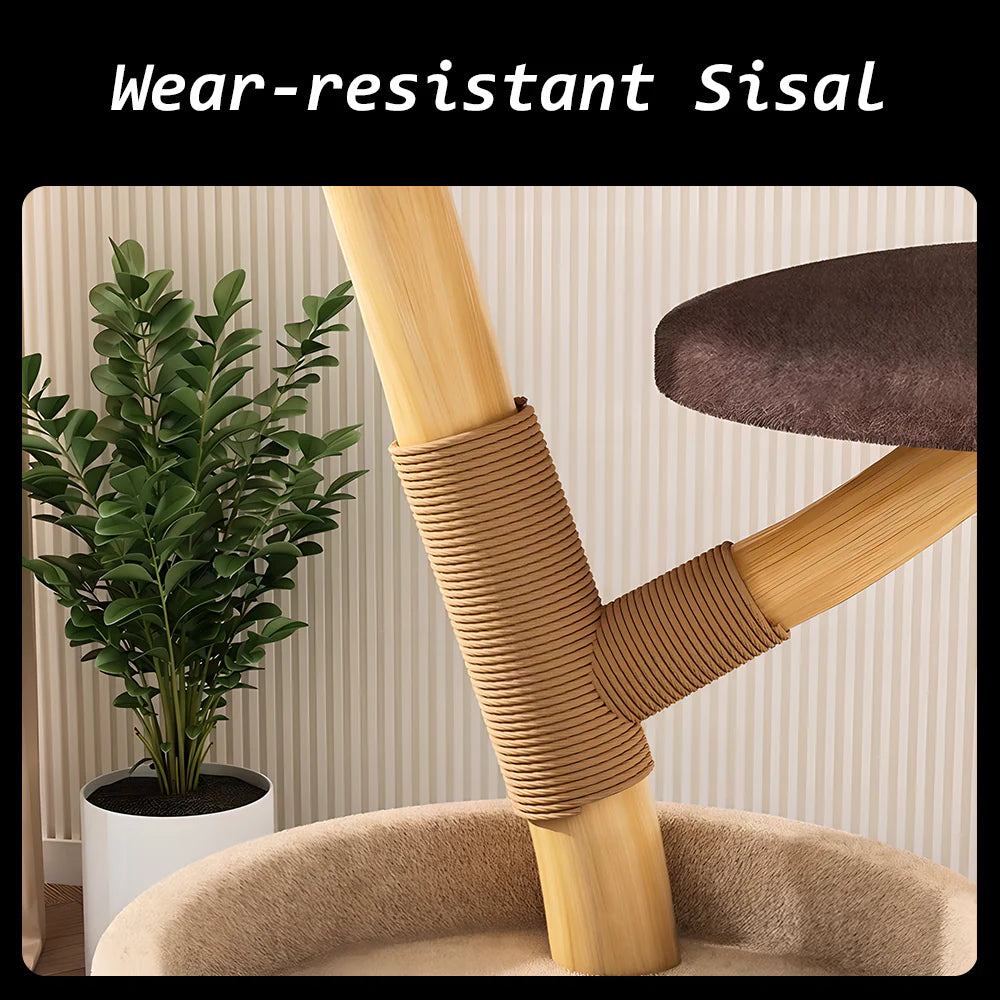 Tree Hollow Cat Tower 115cm | Multi-Level Climbing Structure