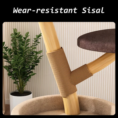 Tree Hollow Cat Tower 115cm | Multi-Level Climbing Structure