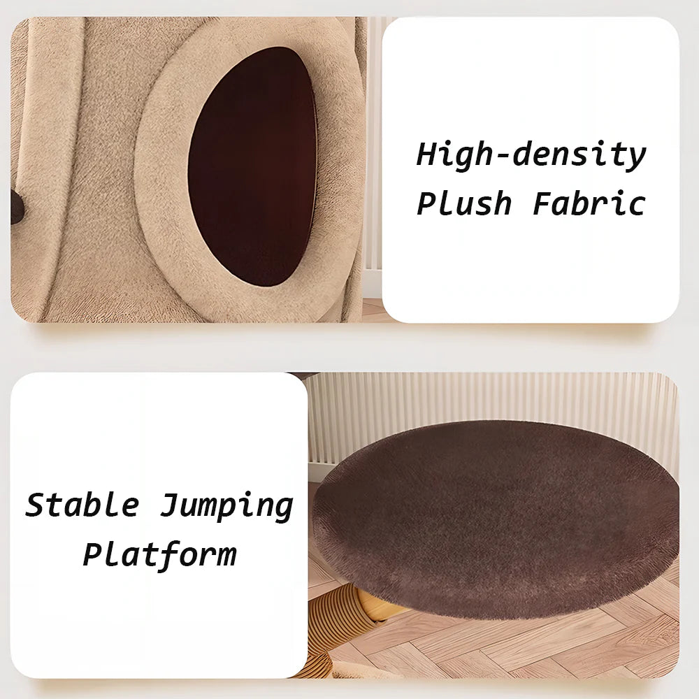 Tree Hollow Cat Tower 115cm | Multi-Level Climbing Structure