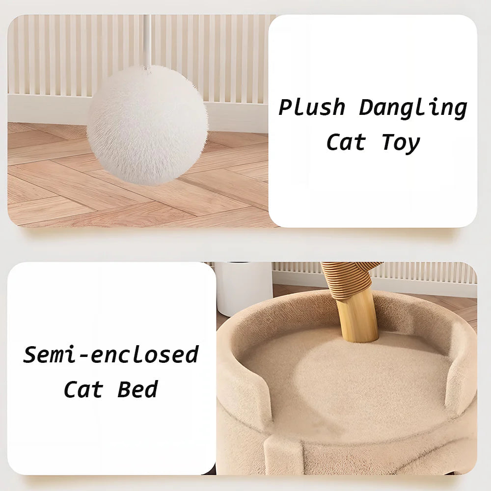 Tree Hollow Cat Tower 115cm | Multi-Level Climbing Structure