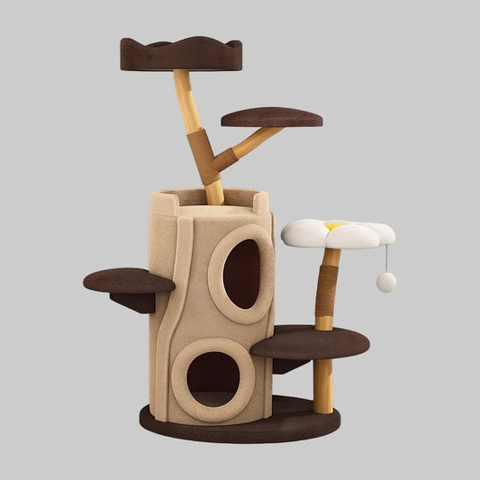 Tree Hollow Cat Tower 115cm | Multi-Level Climbing Structure