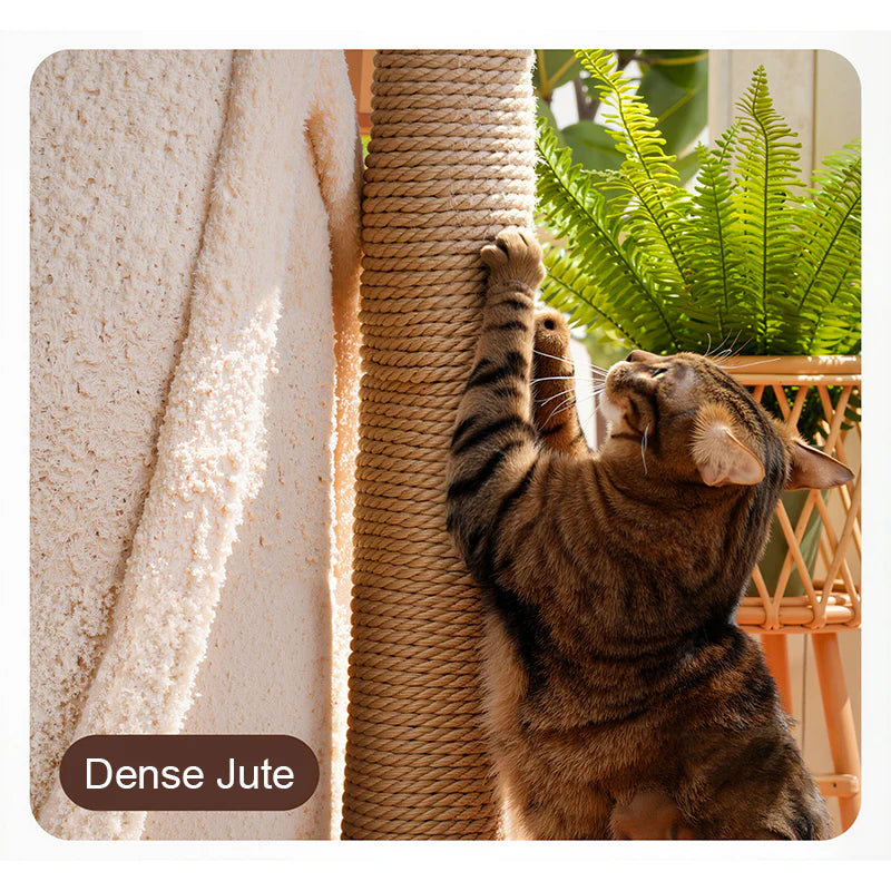 Giant Tree-Themed Multi-Level Cat Tree 175cm | Solid Wood Climbing Tower